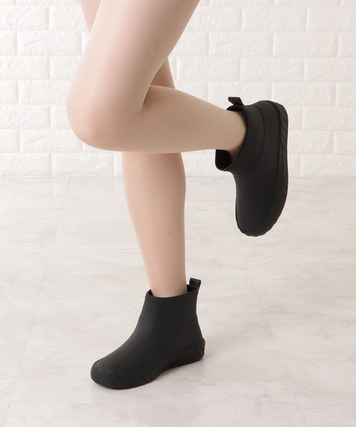 Lace Ladies（レースレディース）の「ショート丈サイドカットシンプルレインブーツ（レインシューズ・レディース・アイボリー/ブラック・23/22.5/24/23.5/24.5/25）」の18枚目の写真