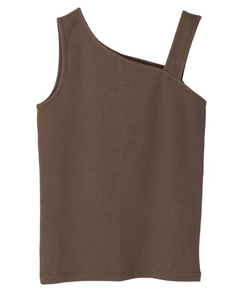 AMERICAN HOLIC（アメリカンホリック）の「変形ショルダーリブタンクトップ1（タンクトップ・レディース・ブラウン/ブラック・L/M）」の21枚目の写真