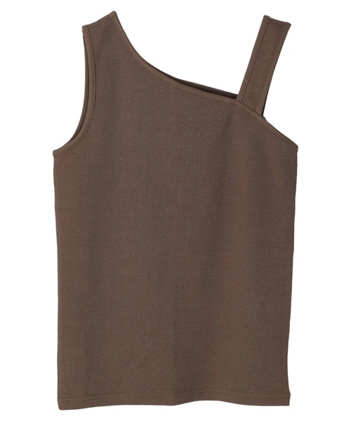 AMERICAN HOLIC（アメリカンホリック）の「変形ショルダーリブタンクトップ1（タンクトップ・レディース・ブラウン/ブラック・L/M）」の7枚目の写真