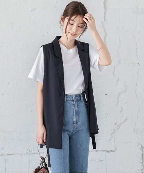 SUGAR BISKET（シュガービスケット）の「サイドオープンテーラーベスト（ベスト・レディース・ブラック/ベージュ/ネイビー/ベージュ系その他/グリーン・フリー）」の9枚目の写真