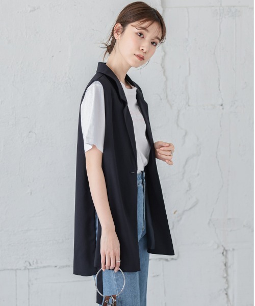 SUGAR BISKET（シュガービスケット）の「サイドオープンテーラーベスト（ベスト・レディース・ブラック/ベージュ/ネイビー/ベージュ系その他/グリーン・フリー）」の7枚目の写真