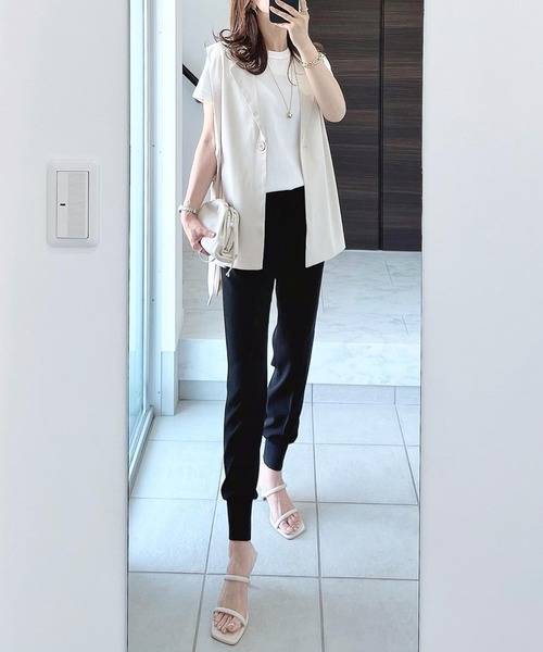 SUGAR BISKET（シュガービスケット）の「サイドオープンテーラーベスト（ベスト・レディース・ブラック/ベージュ/ネイビー/ベージュ系その他/グリーン・フリー）」の10枚目の写真