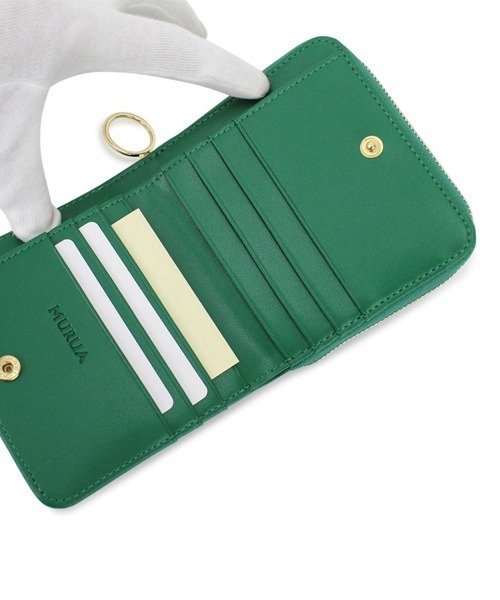 MURUA（ムルーア）の「MURUA (ムルーア) ラウンド二つ折り財布 シンプルシリーズ MR-W813（財布・レディース・ブラック/ネイビー/レッド/ピンク/アイボリー・FREE）」の12枚目の写真