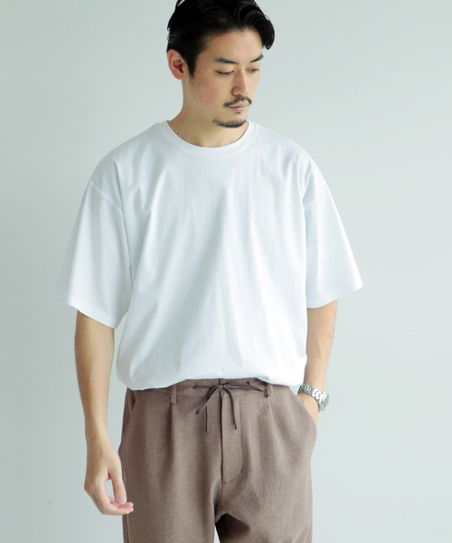 JOURNAL STANDARD(ジャーナルスタンダード)の「【接触冷感】SCTCひんやりコットン オーバーサイズTシャツ(Tシャツ/カットソー・メンズ・ホワイト/ベージュ/ライトグリーン/ブラック系その他/コバルトブルー・MEDIUM/SMALL/LARGE)」の9枚目の写真