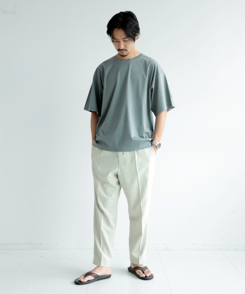 JOURNAL STANDARD(ジャーナルスタンダード)の「【接触冷感】SCTCひんやりコットン オーバーサイズTシャツ(Tシャツ/カットソー・メンズ・ホワイト/ベージュ/ライトグリーン/ブラック系その他/コバルトブルー・MEDIUM/SMALL/LARGE)」の12枚目の写真
