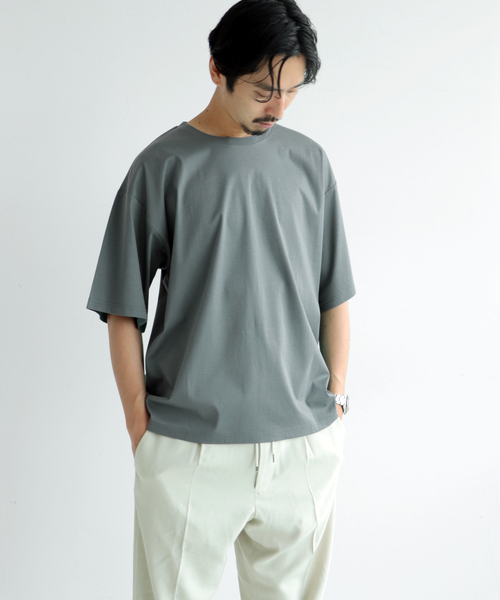 JOURNAL STANDARD(ジャーナルスタンダード)の「【接触冷感】SCTCひんやりコットン オーバーサイズTシャツ(Tシャツ/カットソー・メンズ・ホワイト/ベージュ/ライトグリーン/ブラック系その他/コバルトブルー・MEDIUM/SMALL/LARGE)」の14枚目の写真