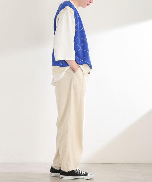 SENSE OF PLACE by URBAN RESEARCH（センスオブプレイスバイアーバンリサーチ）の「『ユニセックス』ウィンドウペンカーディガンニットベスト（ベスト・メンズ・ブルー/ブラック・MEDIUM/LARGE）」の10枚目の写真