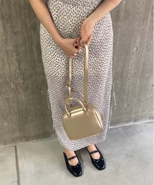 Casselini（キャセリーニ）の「シンプルボストン（ボストンバッグ・レディース・ホワイト/ピンク/ブラック/ゴールド・FREE）」の7枚目の写真