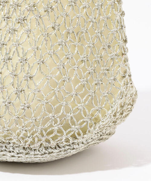 TOMORROWLAND （トゥモローランド）の「TOMORROWLAND LUREX ミニバッグ（かごバッグ・レディース・シルバー系その他・FREE）」の4枚目の写真