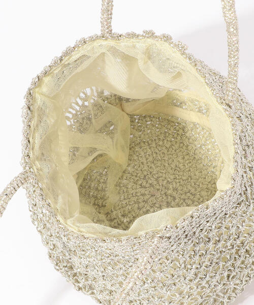 TOMORROWLAND （トゥモローランド）の「TOMORROWLAND LUREX ミニバッグ（かごバッグ・レディース・シルバー系その他・FREE）」の6枚目の写真