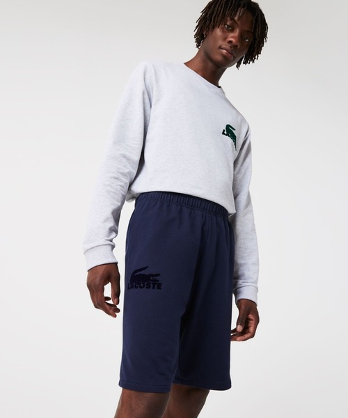 LACOSTE(ラコステ)の「ベロアクロコダイルコットンフリースショーツ / ハーフパンツ(その他パンツ・メンズ・ダークネイビー/ライトグレー・L/M)」の1枚目の写真