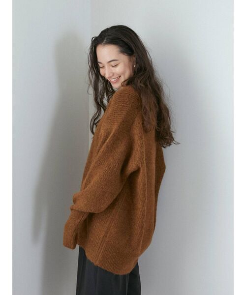 Ungrid（アングリッド）の「ミドル丈ニットカーデ（カーディガン/ボレロ・レディース・アイボリー/ヘザーグレー/ブラウン・FREE）」の11枚目の写真