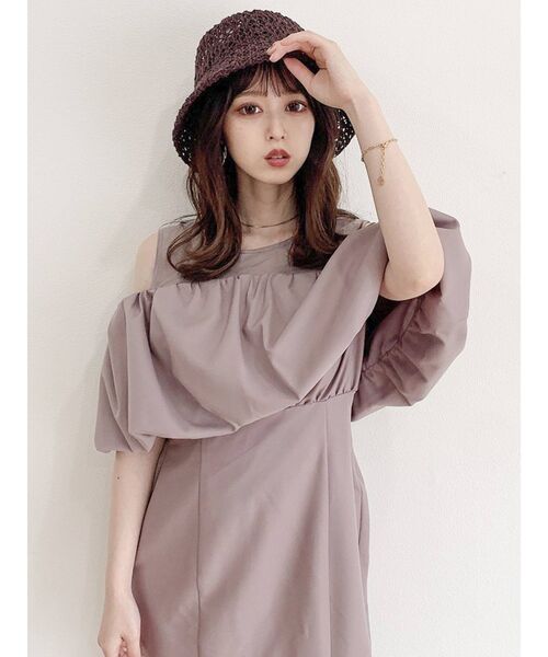 タグ付き！ MARS マーズ ツイードバルーンワンピース ピンク タグ付き！ MARS マーズ ツイードバルーンワンピース ピンク タグ付き