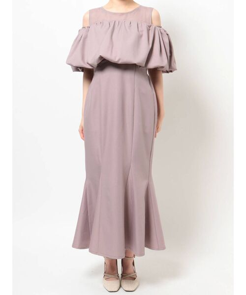 dazzlin（ダズリン）の「バルーンレイヤードマーメイドワンピース（ワンピース・レディース・ブラウン/ピンク/オレンジ・SMALL/MEDIUM）」の15枚目の写真