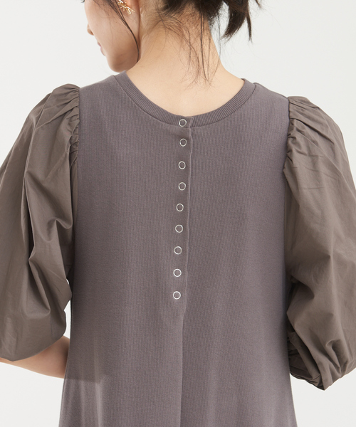 abahouse mavie(アバハウスマヴィ)の「袖ボリューム2wayワンピース(ワンピース・レディース・チャコールグレー/ブラック・フリー)」の11枚目の写真