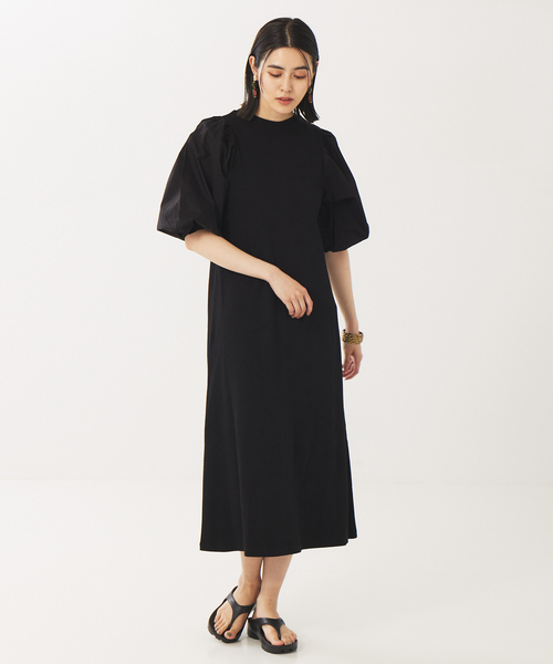 abahouse mavie(アバハウスマヴィ)の「袖ボリューム2wayワンピース(ワンピース・レディース・チャコールグレー/ブラック・フリー)」の16枚目の写真