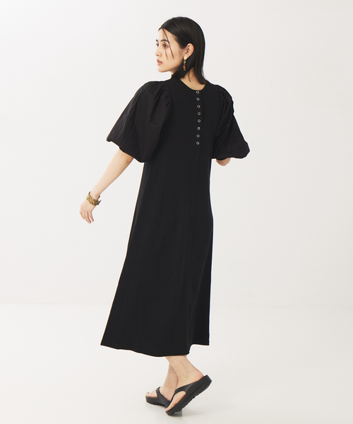 abahouse mavie(アバハウスマヴィ)の「袖ボリューム2wayワンピース(ワンピース・レディース・チャコールグレー/ブラック・フリー)」の18枚目の写真