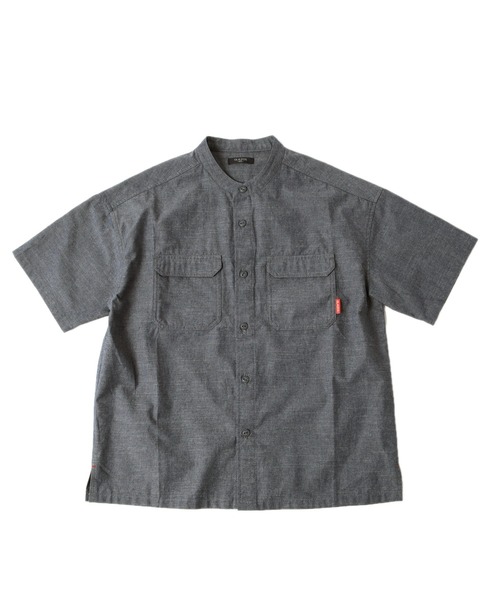 GLAZOS（グラソス）の「ツイル・Ｗポケットスタンド衿半袖シャツ【セットアップ対応】（シャツ/ブラウス・キッズ・カーキ/ブルー・130cm/170cm/140cm/150cm/160cm）」の4枚目の写真