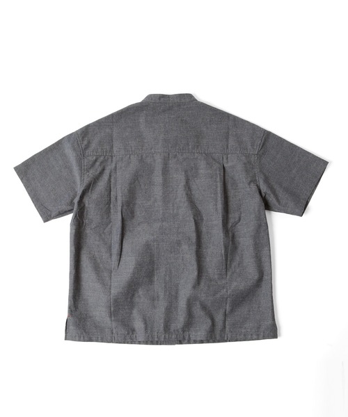 GLAZOS（グラソス）の「ツイル・Ｗポケットスタンド衿半袖シャツ【セットアップ対応】（シャツ/ブラウス・キッズ・カーキ/ブルー・130cm/170cm/140cm/150cm/160cm）」の14枚目の写真