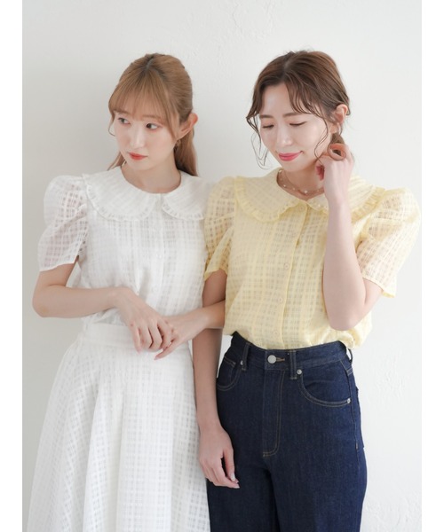 areeam アリーム レースアップブラウス レースアップブラウス/Areeam（アリーム）のブラウス