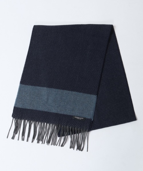 【セール】【V.FRAAS(ヴィ・フラース)】配色ライン ツイルマフラー（マフラー）｜CROWDED CLOSET（クラウデッドクローゼット）