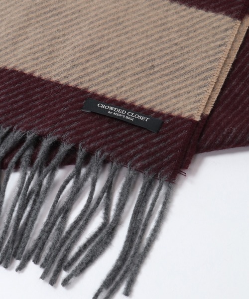 【セール】【V.FRAAS(ヴィ・フラース)】配色ライン ツイルマフラー（マフラー）｜CROWDED CLOSET（クラウデッドクローゼット）