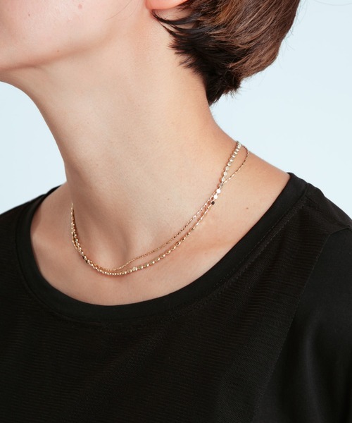 COLOR TOKYO ACCESSORIES(カラートウキョウアクセサリー)の「サークルチェーン2連ネックレス(ネックレス・レディース・シルバー/ゴールド・FREE)」の2枚目の写真