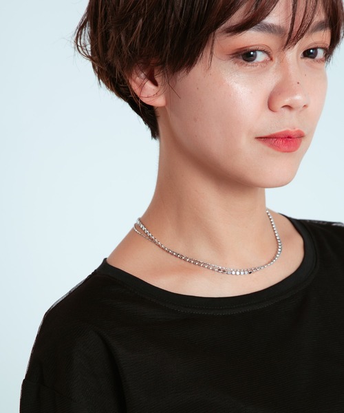 COLOR TOKYO ACCESSORIES(カラートウキョウアクセサリー)の「サークルチェーン2連ネックレス(ネックレス・レディース・シルバー/ゴールド・FREE)」の7枚目の写真