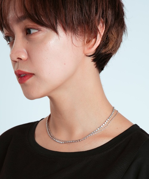 COLOR TOKYO ACCESSORIES(カラートウキョウアクセサリー)の「サークルチェーン2連ネックレス(ネックレス・レディース・シルバー/ゴールド・FREE)」の13枚目の写真