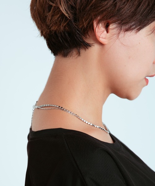 COLOR TOKYO ACCESSORIES(カラートウキョウアクセサリー)の「サークルチェーン2連ネックレス(ネックレス・レディース・シルバー/ゴールド・FREE)」の5枚目の写真