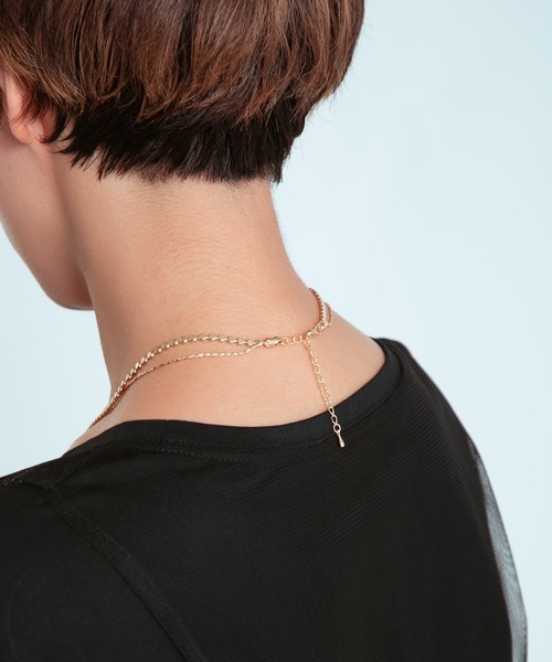 COLOR TOKYO ACCESSORIES(カラートウキョウアクセサリー)の「サークルチェーン2連ネックレス(ネックレス・レディース・シルバー/ゴールド・FREE)」の9枚目の写真