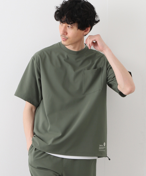 417 EDIFICE(フォーワンセブンエディフィス)の「マイクロリップストッププルオーバー(Tシャツ/カットソー・メンズ・ブラック/グレー/カーキ・SMALL/MEDIUM/LARGE)」の1枚目の写真