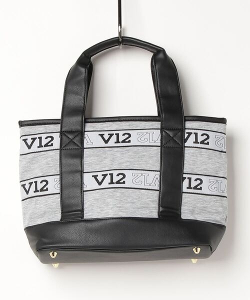 V12（ヴィ トゥエルヴ）の「LOGO TAPE CART BAG（トートバッグ・メンズ・ブラック/グレー・FREE）」の13枚目の写真