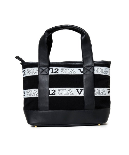 V12（ヴィ トゥエルヴ）の「LOGO TAPE CART BAG（トートバッグ・メンズ・ブラック/グレー・FREE）」の4枚目の写真