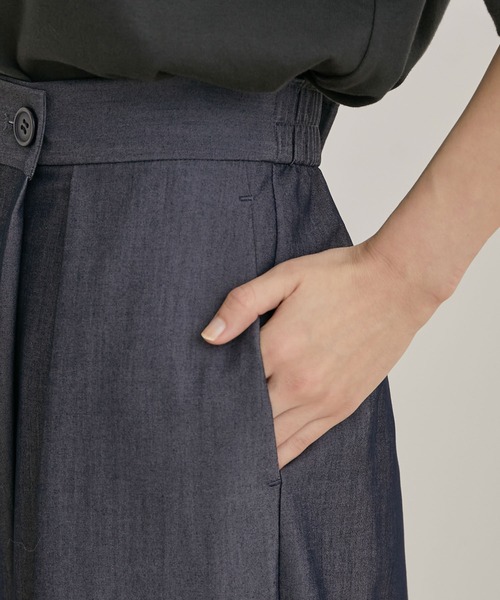 VIS（ビス）の「【洗える】ラップワイドパンツ（スラックス・レディース・ブラック/ブルー/キナリ・S/M）」の10枚目の写真