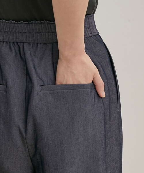 VIS（ビス）の「【洗える】ラップワイドパンツ（スラックス・レディース・ブラック/ブルー/キナリ・S/M）」の5枚目の写真