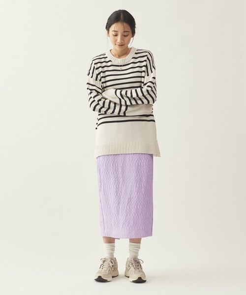 info. BEAUTY&YOUTH(インフォビューティアンドユース)の「<info. BEAUTY&YOUTH> オーバーサイズ ナバルボーター ガンジーニット(ニット/セーター・メンズ・ネイビー/ブラウン/オフホワイト・S/M/L)」の17枚目の写真