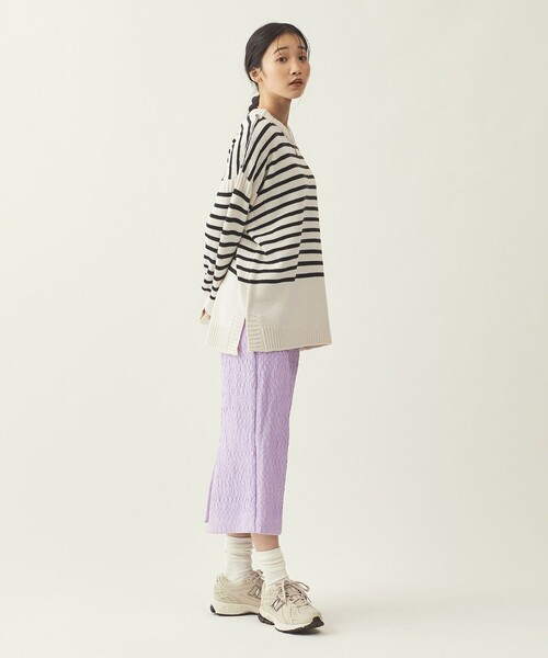 info. BEAUTY&YOUTH(インフォビューティアンドユース)の「<info. BEAUTY&YOUTH> オーバーサイズ ナバルボーター ガンジーニット(ニット/セーター・メンズ・ネイビー/ブラウン/オフホワイト・S/M/L)」の18枚目の写真