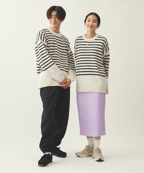 info. BEAUTY&YOUTH(インフォビューティアンドユース)の「<info. BEAUTY&YOUTH> オーバーサイズ ナバルボーター ガンジーニット(ニット/セーター・メンズ・ネイビー/ブラウン/オフホワイト・S/M/L)」の21枚目の写真