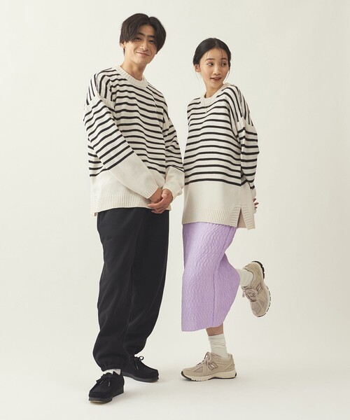 info. BEAUTY&YOUTH(インフォビューティアンドユース)の「<info. BEAUTY&YOUTH> オーバーサイズ ナバルボーター ガンジーニット(ニット/セーター・メンズ・ネイビー/ブラウン/オフホワイト・S/M/L)」の22枚目の写真