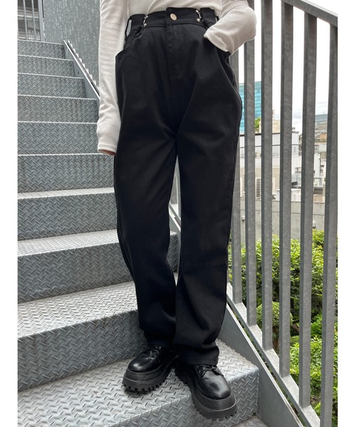 WC（ダブル シー）の「フックデザインパンツ（スラックス・レディース・ブラック・FREE）」の11枚目の写真