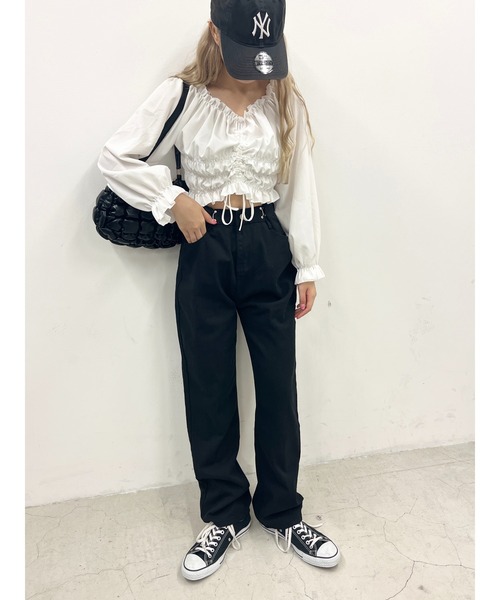 WC（ダブル シー）の「フックデザインパンツ（スラックス・レディース・ブラック・FREE）」の20枚目の写真