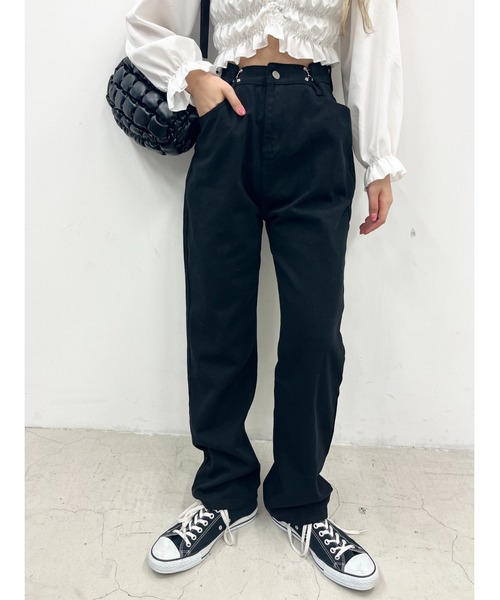 WC（ダブル シー）の「フックデザインパンツ（スラックス・レディース・ブラック・FREE）」の19枚目の写真