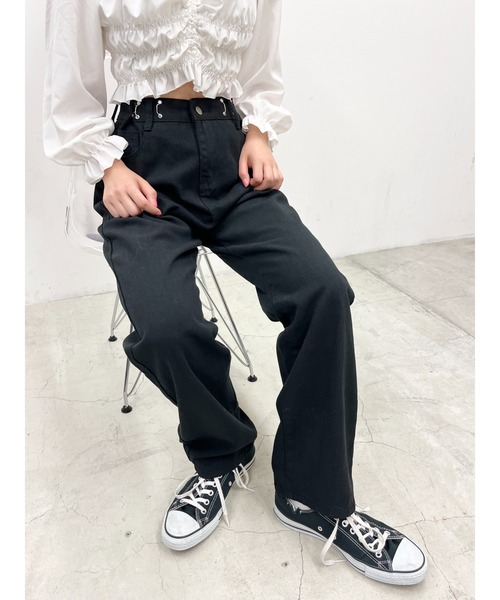 WC（ダブル シー）の「フックデザインパンツ（スラックス・レディース・ブラック・FREE）」の14枚目の写真