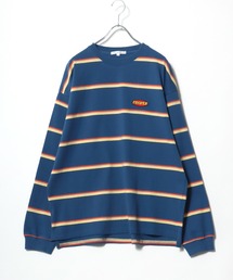 Salong hameu | ワンポイントロゴ刺繍 マルチボーダーロンT(Tシャツ/カットソー)