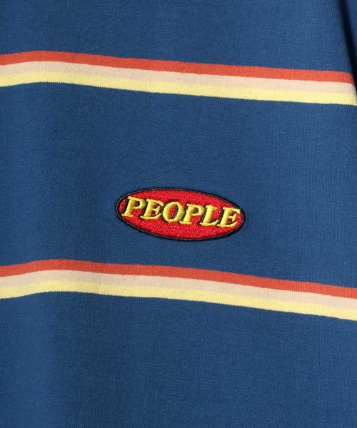 Salong hameu(サロン ハミュー)の「ワンポイントロゴ刺繍 ビッグシルエット マルチボーダーロンT/長袖Tシャツ(Tシャツ/カットソー・メンズ・ブラック/オフホワイト/ブルー/ホワイト系その他/ブルー系その他/ホワイト系その他2/イエロー系その他/ホワイト系その他3/ブルー系その他2・M/L)」の16枚目の写真