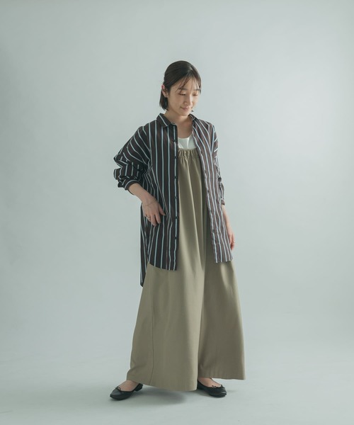 FORK&SPOON(フォークアンドスプーン)の「FORK&SPOON レギュラーカラービッグシャツ(シャツ/ブラウス・レディース・ブラウン/ブルー・1)」の13枚目の写真