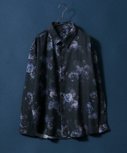 ANPAS（アンパス）の「Georgette Total Pattern Print Big Silhouette Thickness Shirt/ジョーゼット 総柄プリント ビッグシルエット とろみシャツ セットアップ対応（シャツ/ブラウス・メンズ・ブラック系その他/グレー系その他/ベージュ系その他/ブルー系その他/ホワイト系その他2/ブラック系その他2/ブラック系その他3/ブラウン系その他2/ブラウン系その他3/ブラウン系その他4/ブラウン系その他5/ブラウン系その他/ブルー系その他3/ホワイト系その他4/グレー系その他4/ホワイト系その他5/ホワイト系その他/グレー系その他3/ブラック系その他7/ブルー系その他2/グレー系その他2/ブラック系その他4/ブラック系その他6/ホワイト系その他3/ホワイト系その他6/ブラック系その他5/グレー系その他5/ブラウン系その他6/グリーン系その他/ブルー系その他4・M/L）」の8枚目の写真