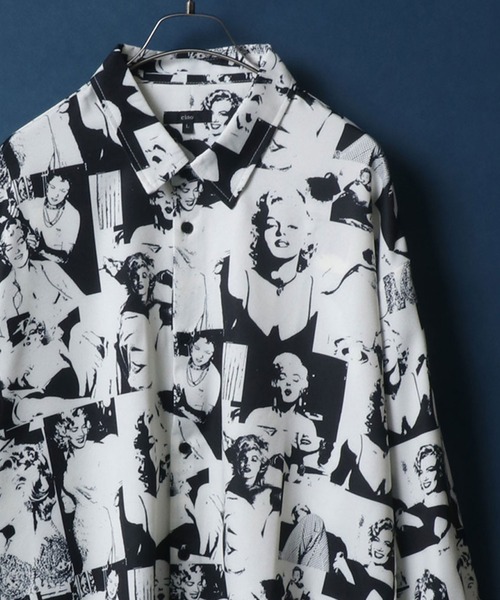 ANPAS（アンパス）の「Georgette Total Pattern Print Big Silhouette Thickness Shirt/ジョーゼット 総柄プリント ビッグシルエット とろみシャツ セットアップ対応（シャツ/ブラウス・メンズ・ブラック系その他/グレー系その他/ベージュ系その他/ブルー系その他/ホワイト系その他2/ブラック系その他2/ブラック系その他3/ブラウン系その他2/ブラウン系その他3/ブラウン系その他4/ブラウン系その他5/ブラウン系その他/ブルー系その他3/ホワイト系その他4/グレー系その他4/ホワイト系その他5/ホワイト系その他/グレー系その他3/ブラック系その他7/ブルー系その他2/グレー系その他2/ブラック系その他4/ブラック系その他6/ホワイト系その他3/ホワイト系その他6/ブラック系その他5/グレー系その他5/ブラウン系その他6/グリーン系その他/ブルー系その他4・M/L）」の6枚目の写真