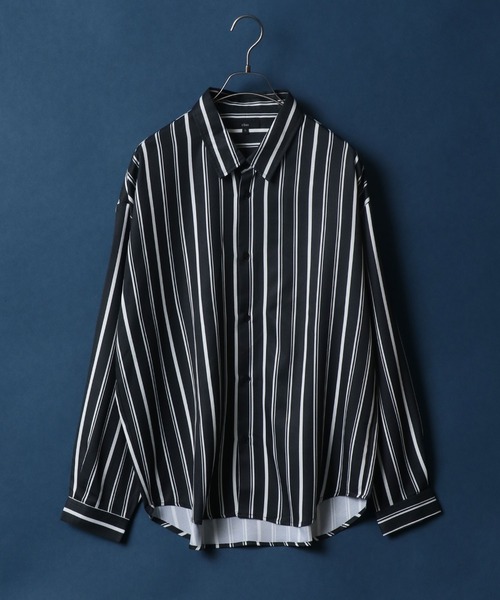 ANPAS（アンパス）の「Georgette Total Pattern Print Big Silhouette Thickness Shirt/ジョーゼット 総柄プリント ビッグシルエット とろみシャツ セットアップ対応（シャツ/ブラウス・メンズ・ブラック系その他/グレー系その他/ベージュ系その他/ブルー系その他/ホワイト系その他2/ブラック系その他2/ブラック系その他3/ブラウン系その他2/ブラウン系その他3/ブラウン系その他4/ブラウン系その他5/ブラウン系その他/ブルー系その他3/ホワイト系その他4/グレー系その他4/ホワイト系その他5/ホワイト系その他/グレー系その他3/ブラック系その他7/ブルー系その他2/グレー系その他2/ブラック系その他4/ブラック系その他6/ホワイト系その他3/ホワイト系その他6/ブラック系その他5/グレー系その他5/ブラウン系その他6/グリーン系その他/ブルー系その他4・M/L）」の13枚目の写真